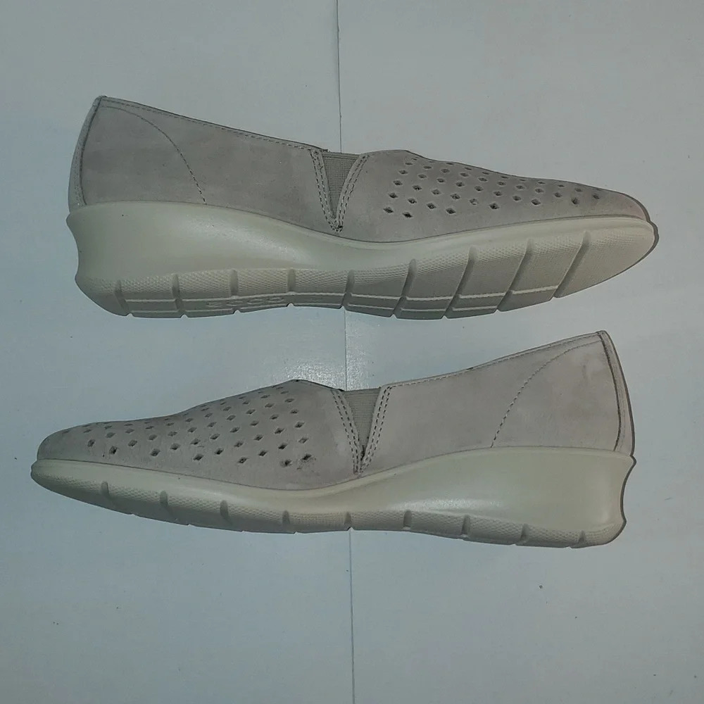 Ecco Women's Felicia Summer Slip on Leather Shoe in Gravel EU 41 NWT - Picture 10 of 10